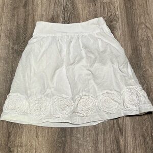Maurices White Ruched A-Line Mini Skirt